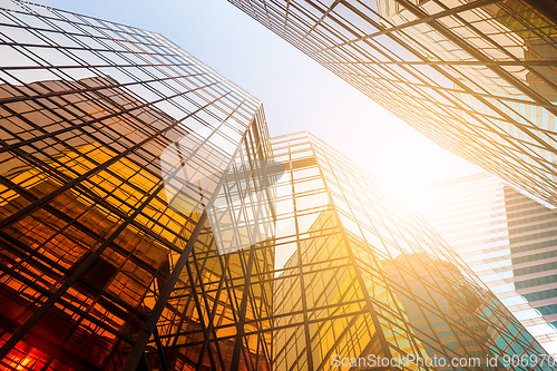 Image of Glass wall of an office building