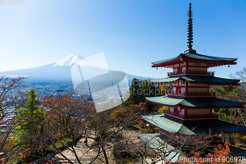 Image of Chureito Pagoda and mountain Fujisan