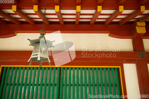 Image of lantern hang up in Japanese temple