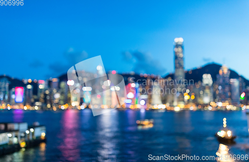 Image of Blur view of Hong Kong night