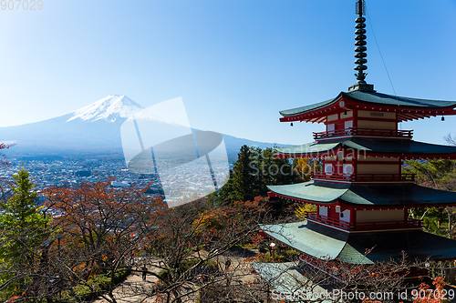 Image of Mount Fuji and Chureito Pagoda