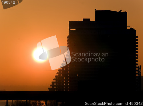 Image of Construction site on sunrise