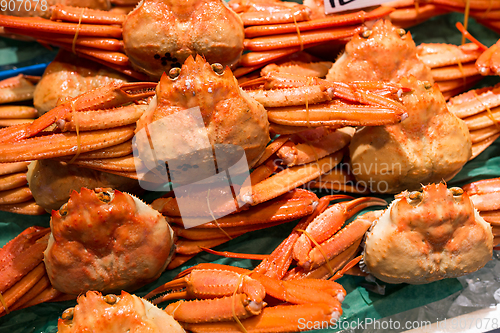 Image of Raw crabs selling in seafood market