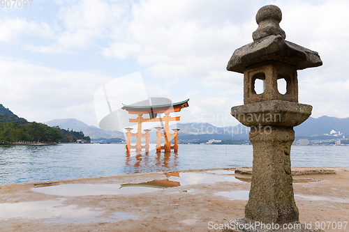 Image of itsukushima shrine japan miyajima torii gate