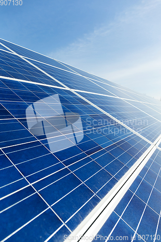 Image of Solar Panel Against Blue Sky