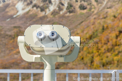 Image of Coin Operated Binocular viewer in natural landscape