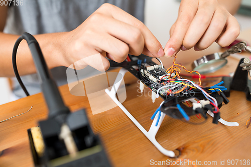 Image of Building of flying drone