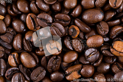 Image of Roasted coffee bean background