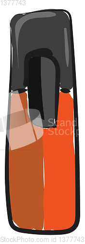 Image of A thick big marker, vector or color illustration.