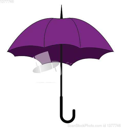 Image of Purple umbrella, vector or color illustration.