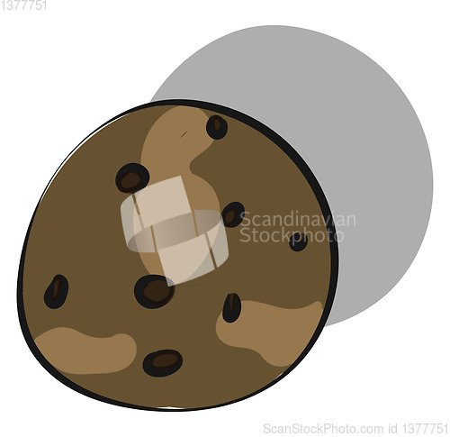 Image of Brown colour liver with black spots and border, vector or color 