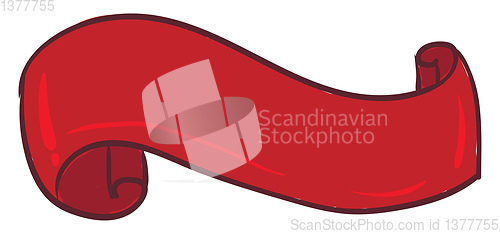 Image of Red ribbon, vector or color illustration.