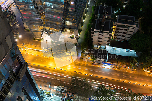 Image of Top view of cityscape in Bangkok city