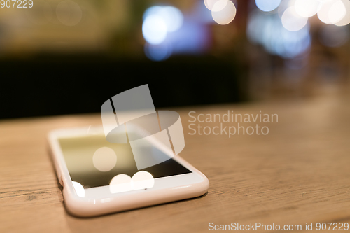 Image of Mobile phone on table