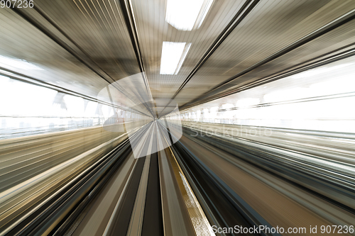 Image of Motion blur of Japanese Railway