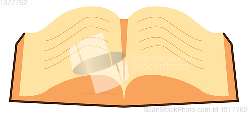 Image of Open book, vector or color illustration.