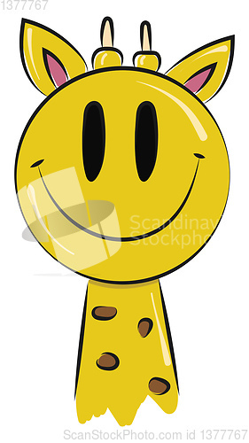 Image of Giraffe portrait, vector or color illustration.