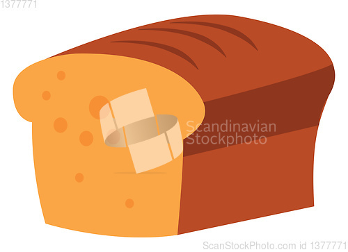 Image of Image of a loaf of bread, vector or color illustration.