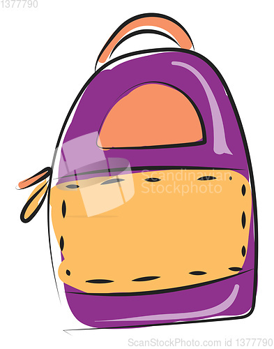 Image of Image of backpack, vector or color illustration.
