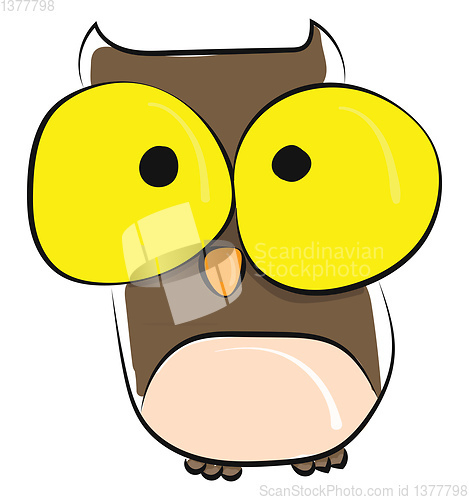 Image of Owl, vector or color illustration.