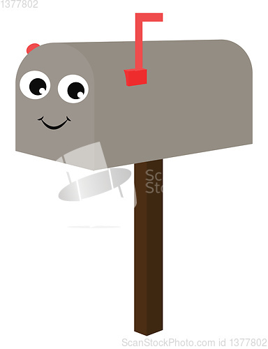 Image of Post box, vector or color illustration.