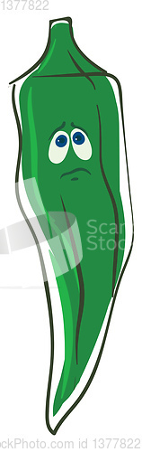 Image of Image of dejected okra - ladies fingers, vector or color illustr