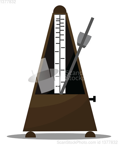 Image of A metronome device, vector or color illustration.