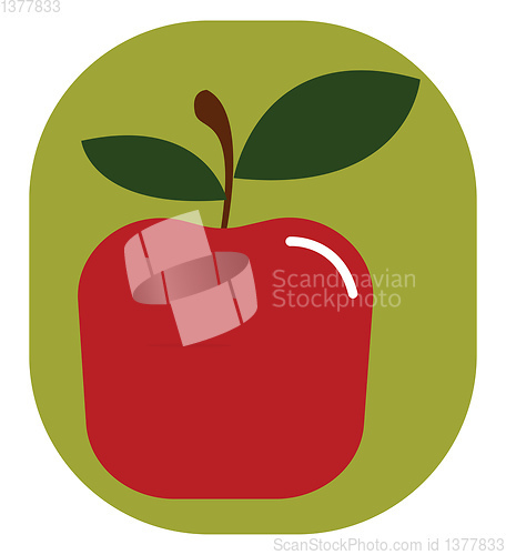 Image of Image of apple, vector or color illustration.