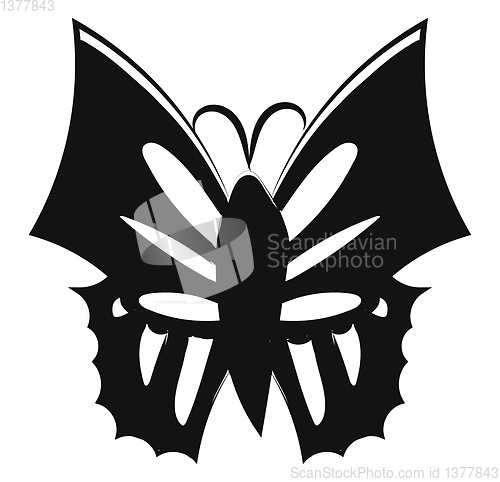 Image of Image of sketch of butterfly, vector or color illustration.