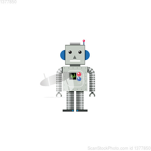 Image of Robot, vector or color illustration.