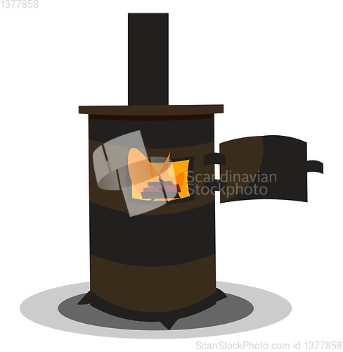 Image of Clipart of the medieval stove/Medieval torch sconce, vector or c