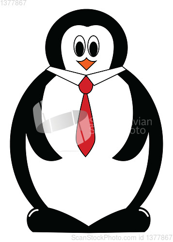 Image of Red tie, vector or color illustration.