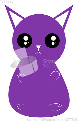 Image of Purple cat, vector or color illustration.