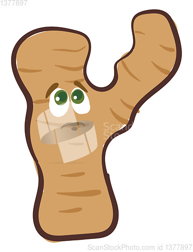 Image of A color illustration of woeful ginger, vector or color illustrat