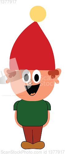 Image of Gnome, vector or color illustration.