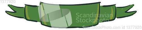Image of Green ribbon, vector or color illustration.
