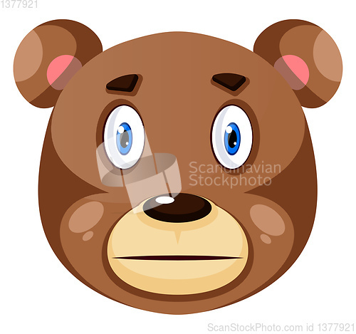 Image of Bear is silent, illustration, vector on white background.