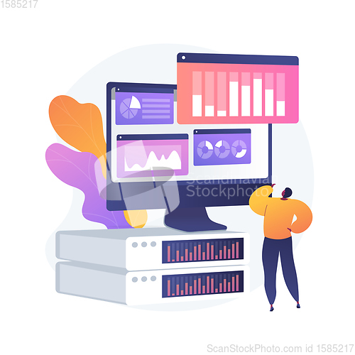 Image of Dashboard analytics vector concept metaphor