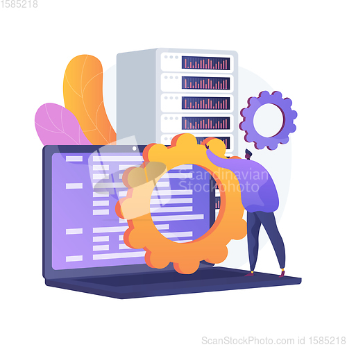 Image of Data storage settings vector concept metaphor