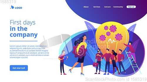 Image of New team members concept landing page