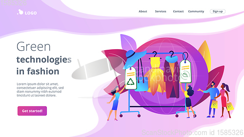Image of Sustainable fashion concept landing page