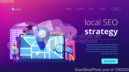 Image of Local search optimization concept landing page