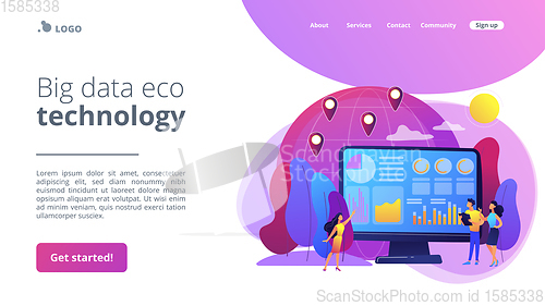 Image of Environment data analytics concept landing page