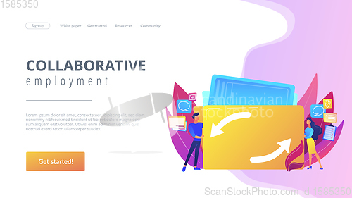 Image of Job sharing concept landing page