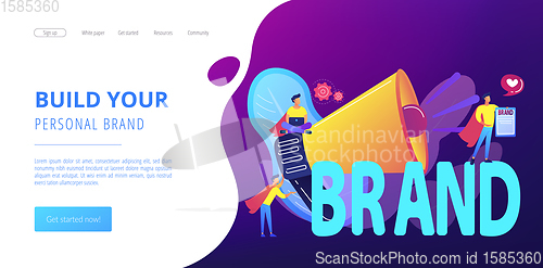 Image of Personal brand concept landing page