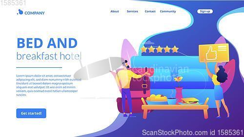 Image of Bed and breakfast concept landing page