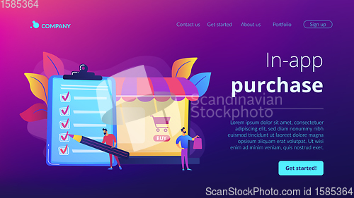 Image of Purchase agreement concept landing page