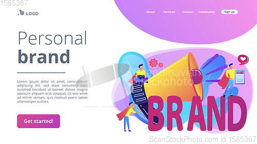 Image of Personal brand concept landing page