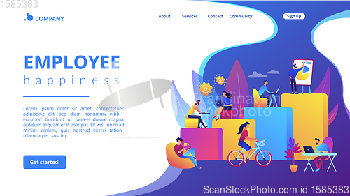 Image of Modern workplace concept landing page