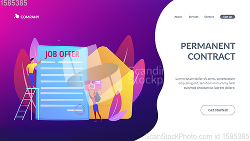 Image of Job offer concept landing page